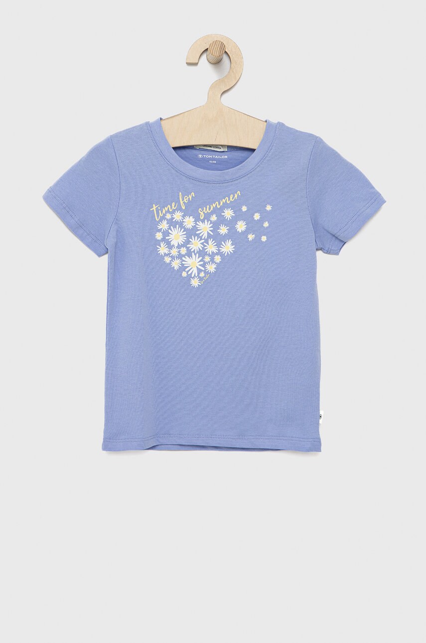 Tom Tailor tricou de bumbac pentru copii culoarea violet