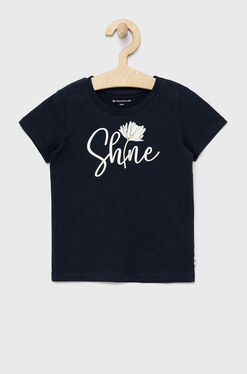 Tom Tailor tricou de bumbac pentru copii culoarea albastru marin