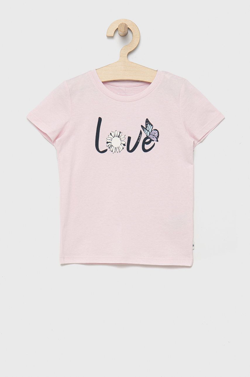Tom Tailor tricou de bumbac pentru copii culoarea roz 2023 ❤️ Pret Super answear imagine noua 2022
