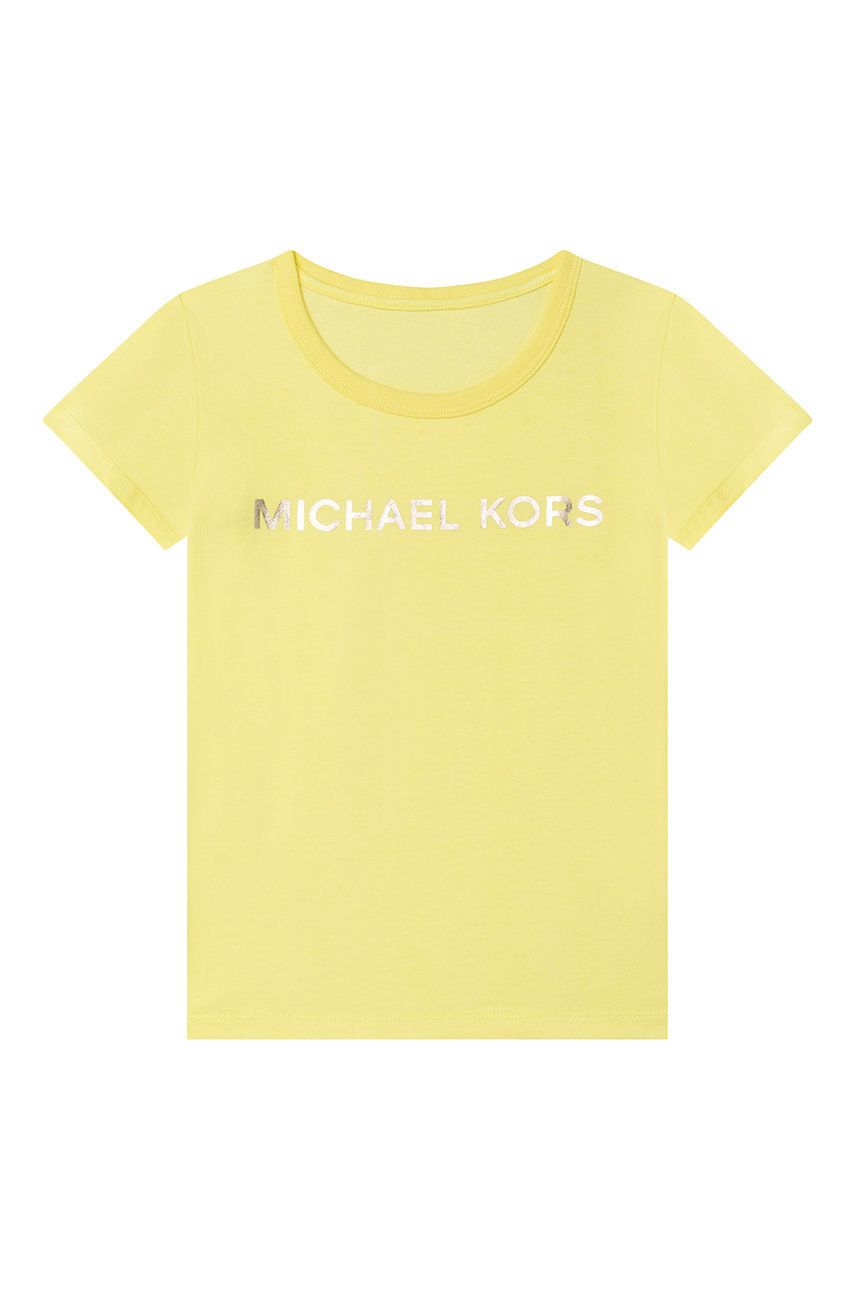 Michael Kors t-shirt bawełniany dziecięcy kolor żółty