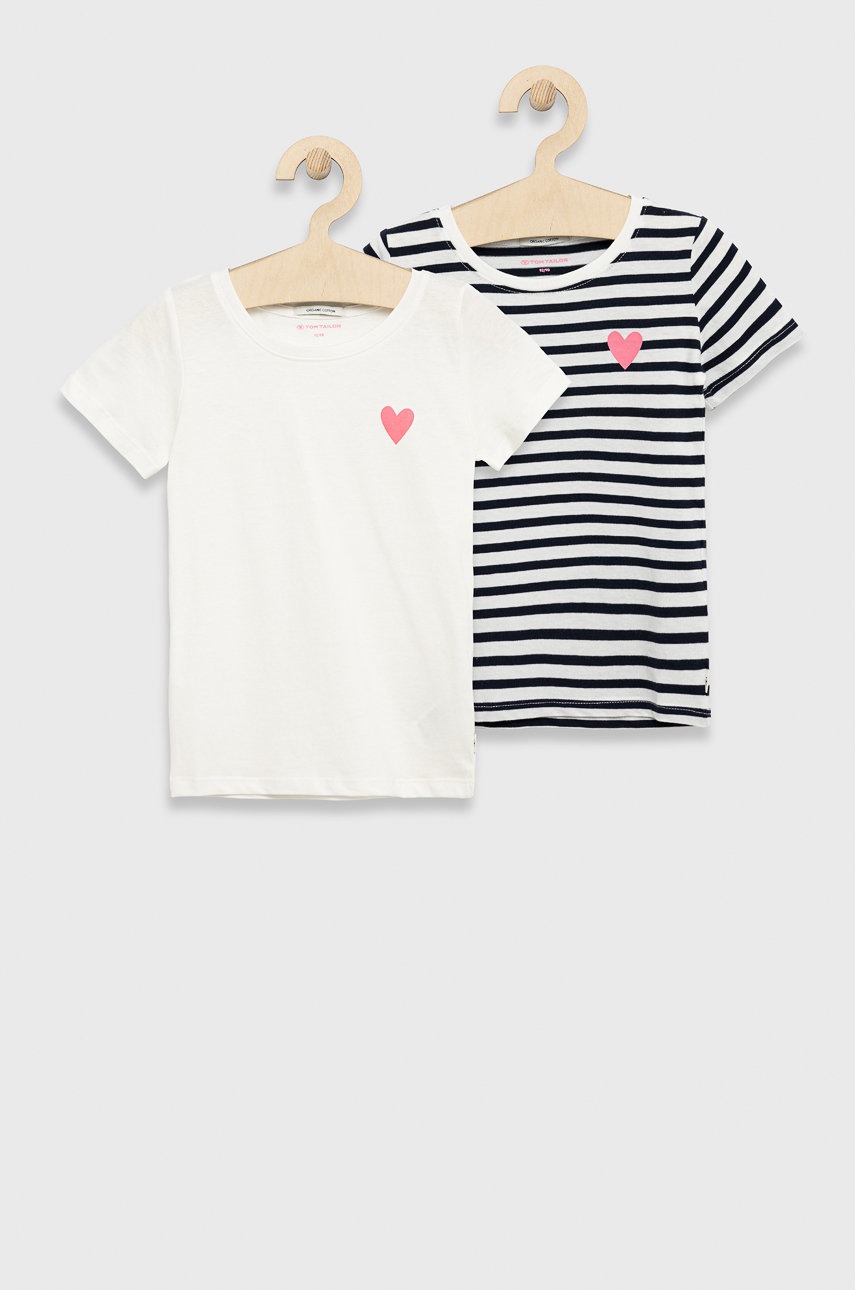 

Детска памучна тениска Tom Tailor в бяло, Бял