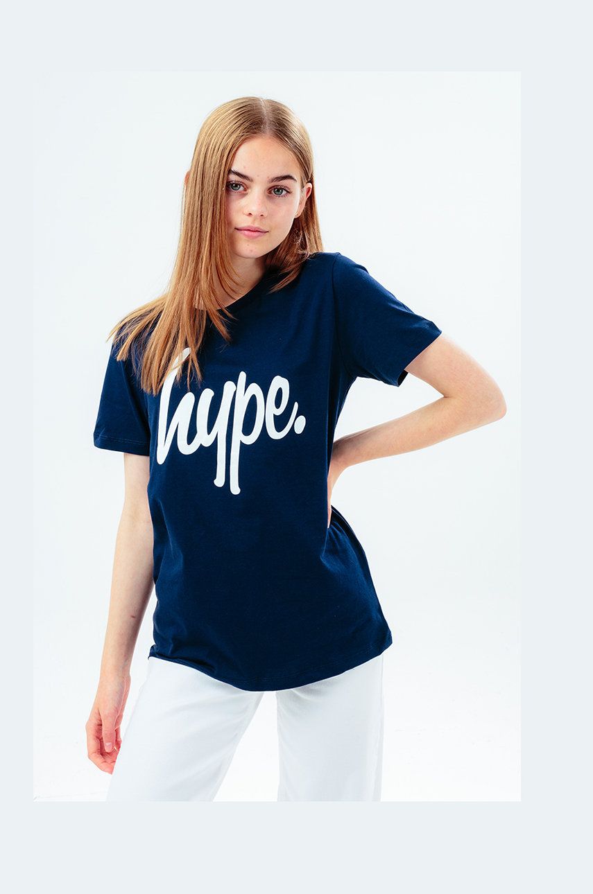 Dětské tričko Hype tmavomodrá barva - námořnická modř -  95% Polyester