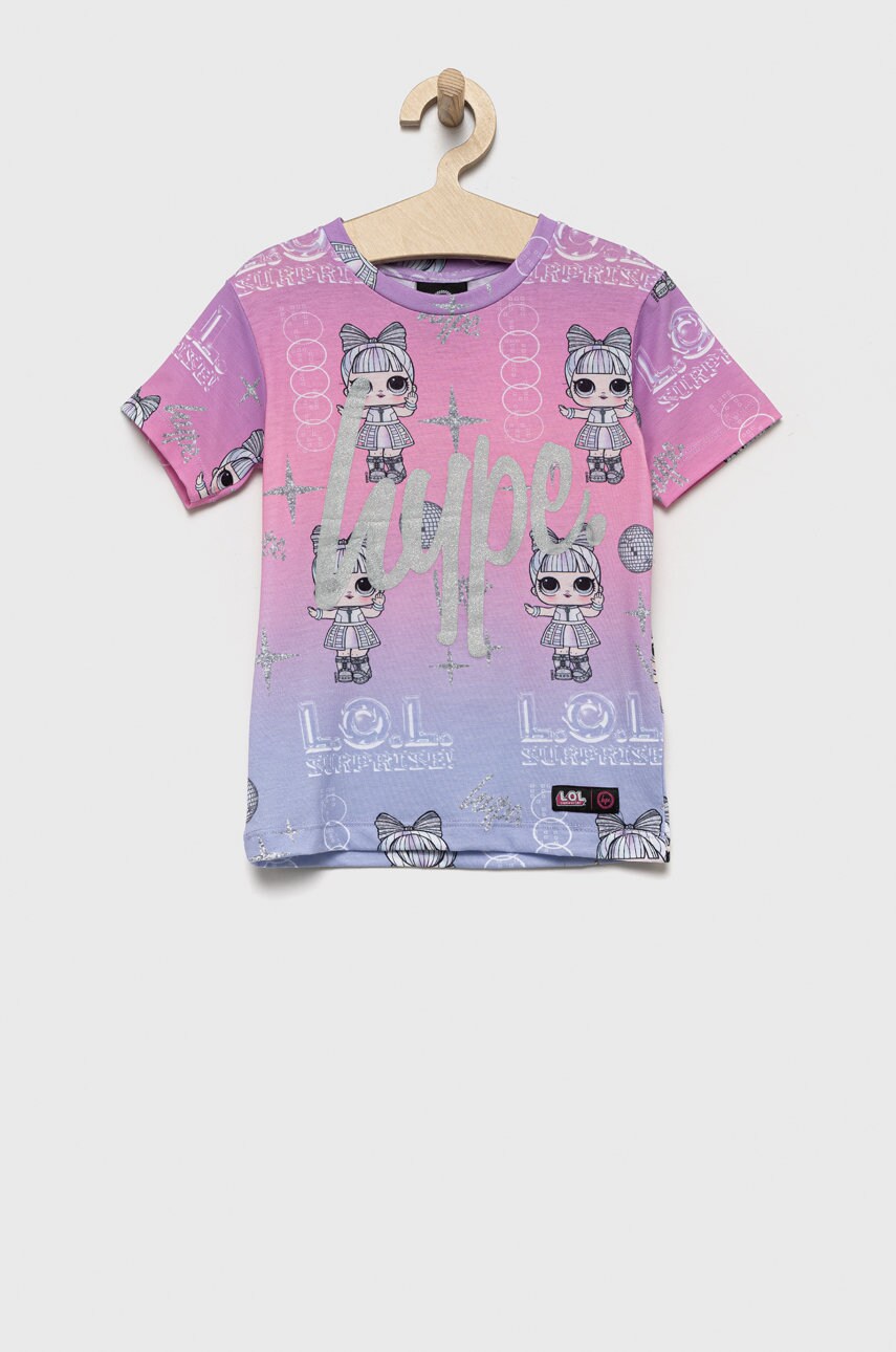 Hype tricou copii xlol culoarea roz