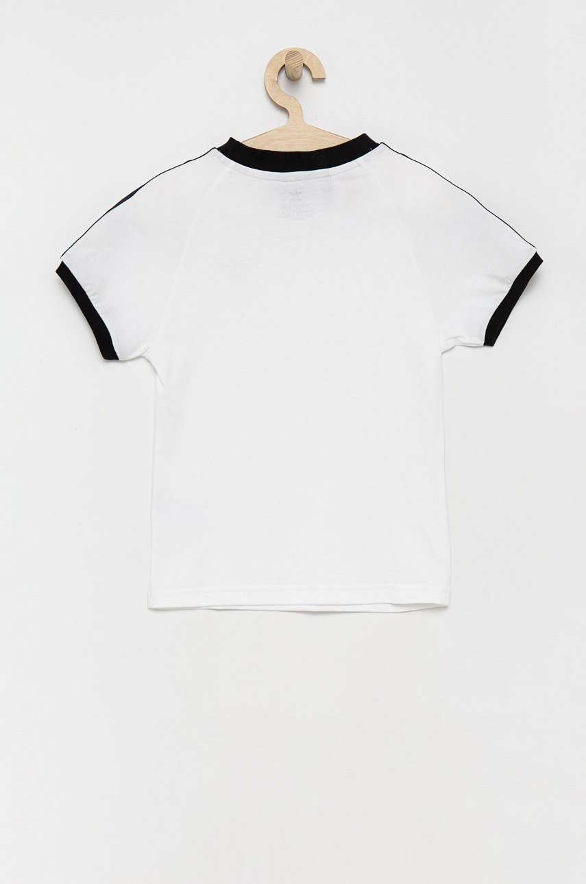 

Дитяча футболка adidas Originals H31181 колір білий гладкий