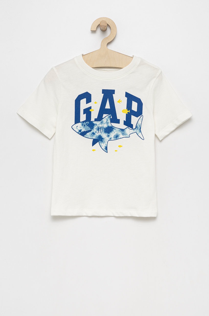 GAP Tricou De Bumbac Pentru Copii Culoarea Alb, Cu Imprimeu