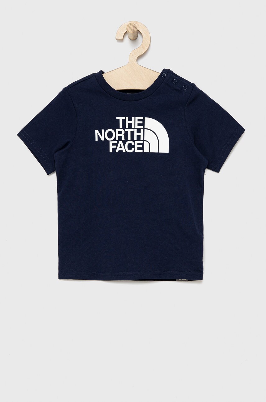 The north face tricou de bumbac pentru copii culoarea albastru marin, cu imprimeu