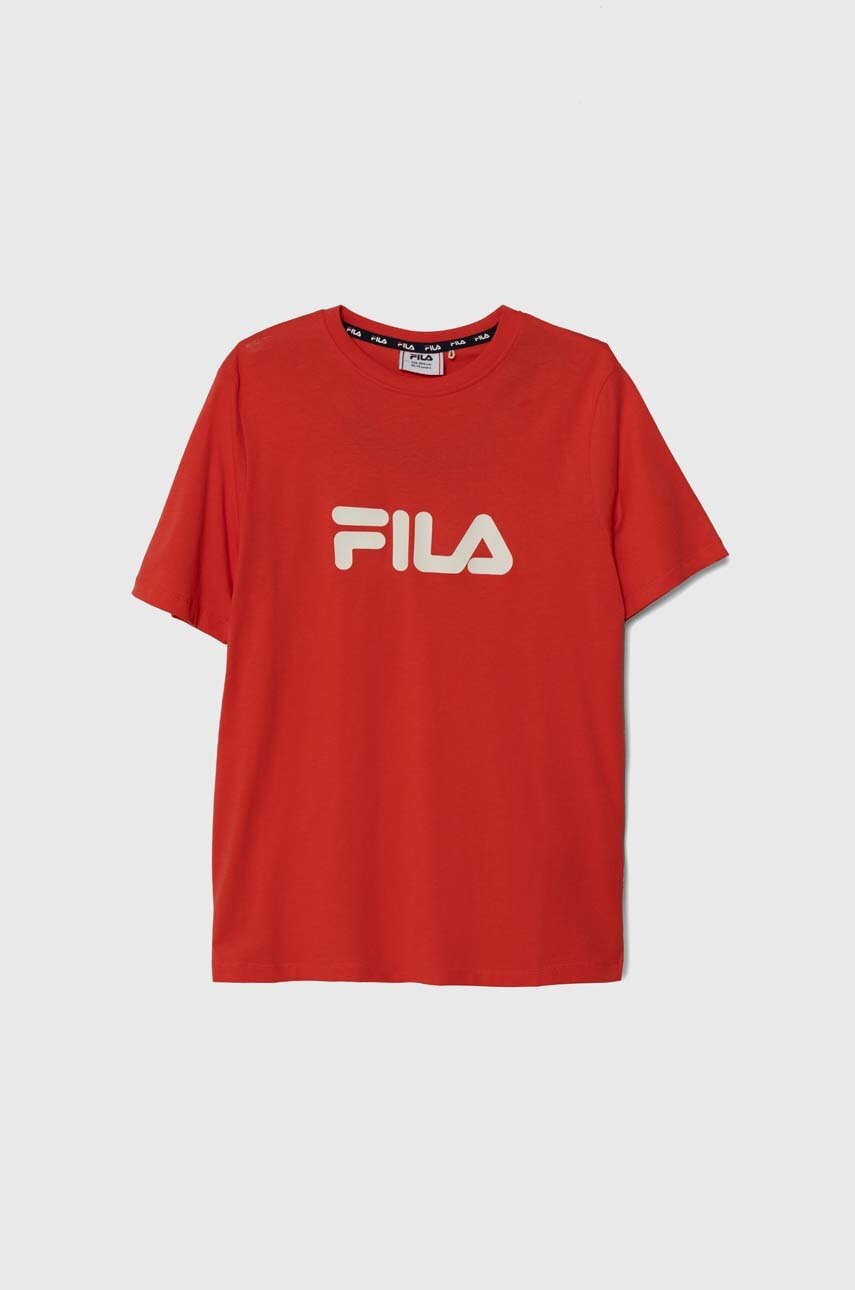 Fila tricou de bumbac pentru copii culoarea rosu, cu imprimeu