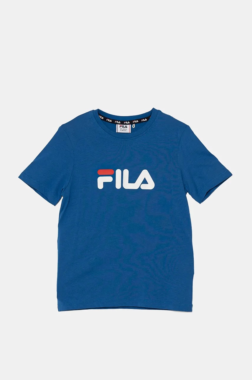 

Детска памучна тениска Fila в лилаво с принт, Виолетов