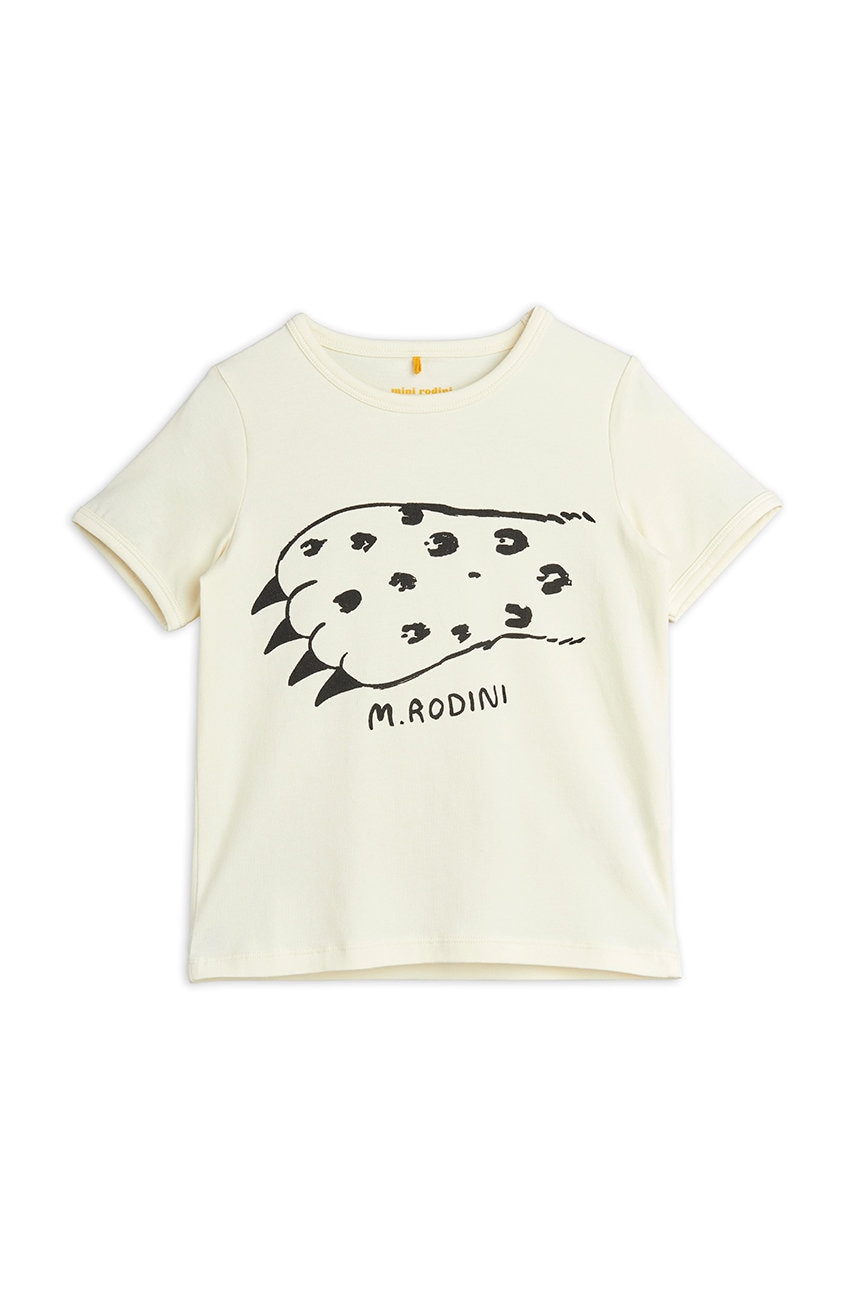 Mini rodini tricou copii culoarea alb, cu imprimeu
