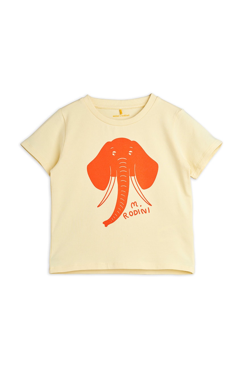 Mini Rodini tricou copii culoarea portocaliu, cu imprimeu
