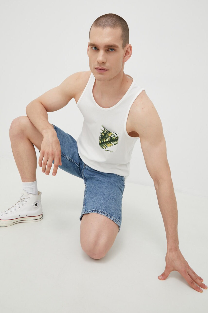 

Памучна тениска Jack & Jones в бежово, Бежов