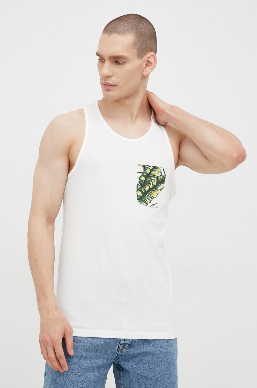 

Хлопковая футболка Jack & Jones цвет бежевый
