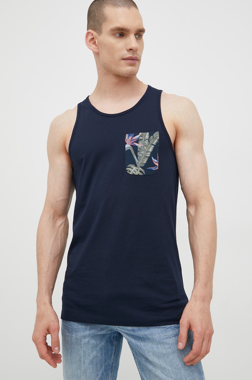 

Памучна тениска Jack & Jones в тъмносиньо, Тъмносин