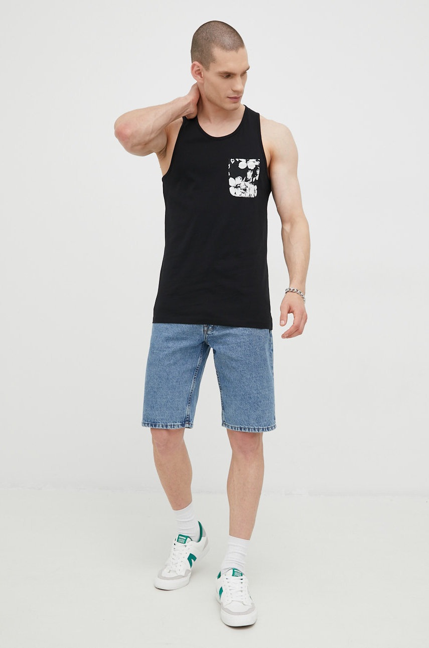 

Бавовняна футболка Jack & Jones колір чорний