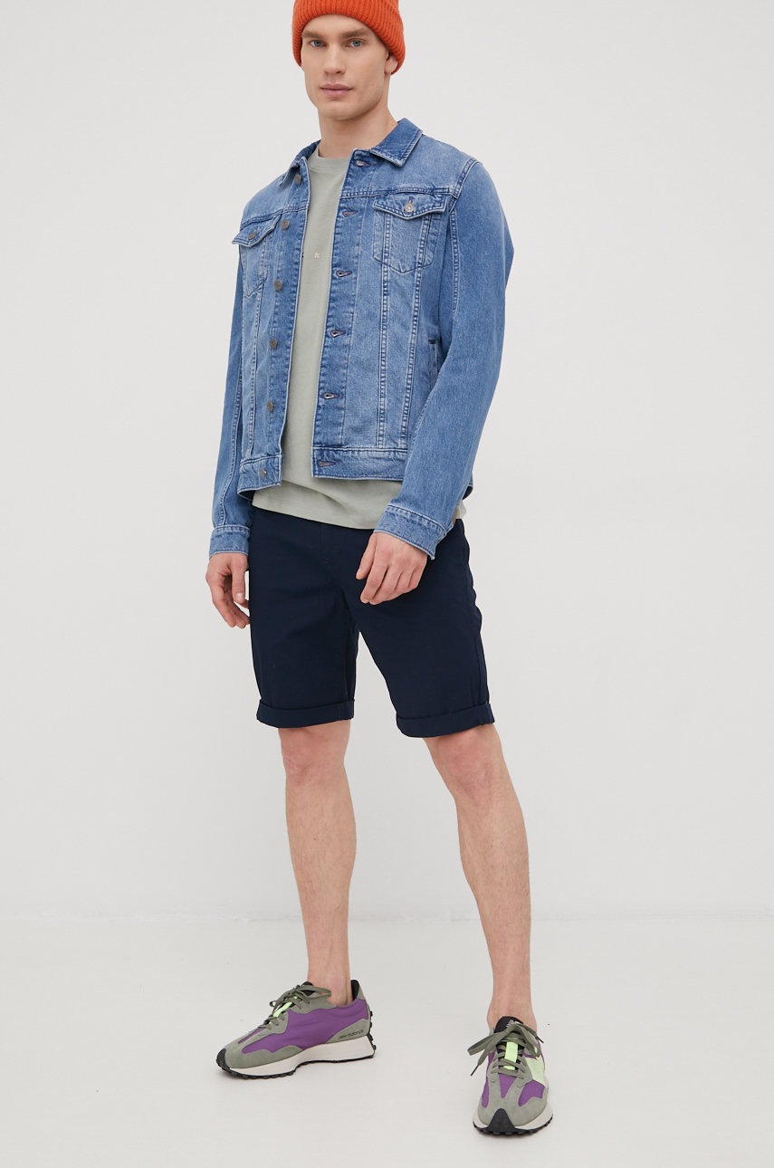 

Бавовняна футболка Jack & Jones колір зелений з принтом