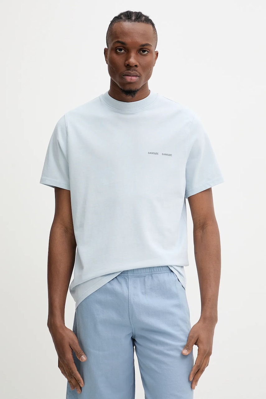 Samsoe Samsoe tricou din bumbac Norsbro barbati, cu imprimeu, M20300010 Samsoe Samsoe tricou din bumbac Norsbro barbati, cu imprimeu, M20300010