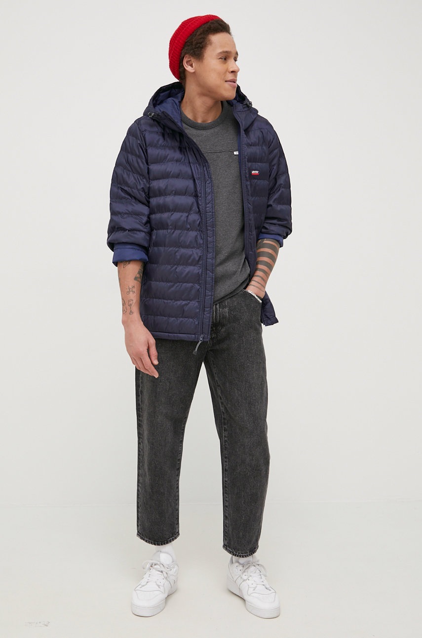 

Футболка Tommy Jeans чоловічий колір сірий гладкий