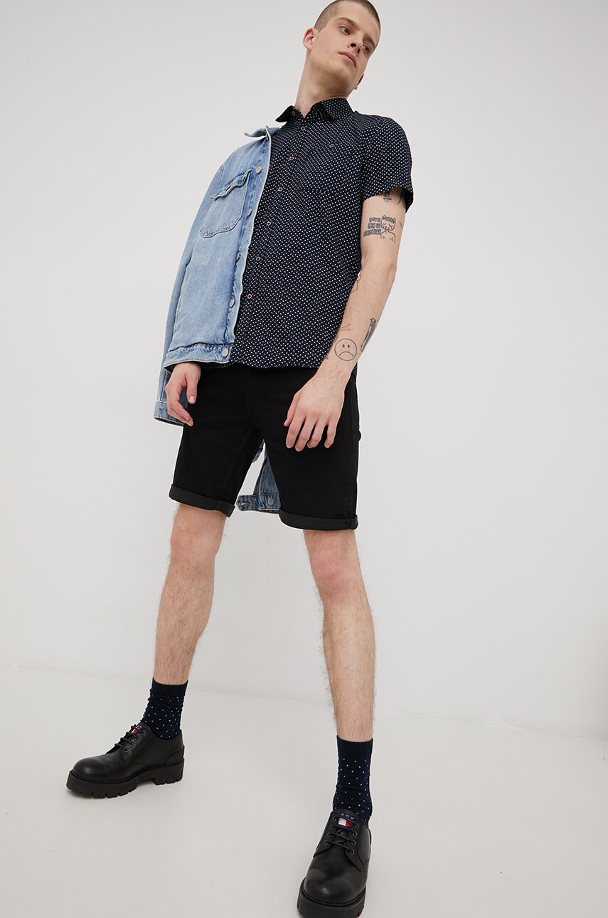 Tom tailor camasa din bumbac culoarea albastru marin