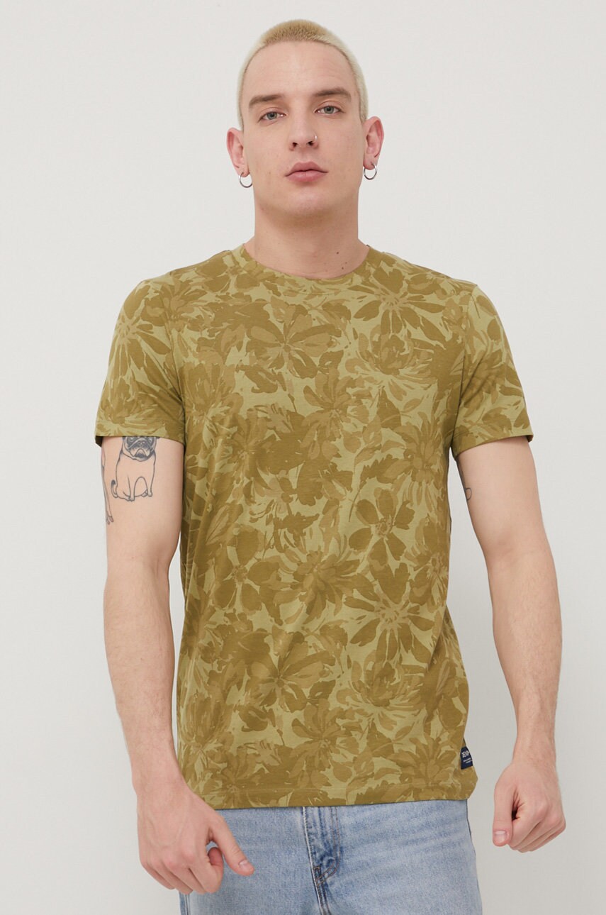 Tom tailor tricou din bumbac culoarea verde, modelator
