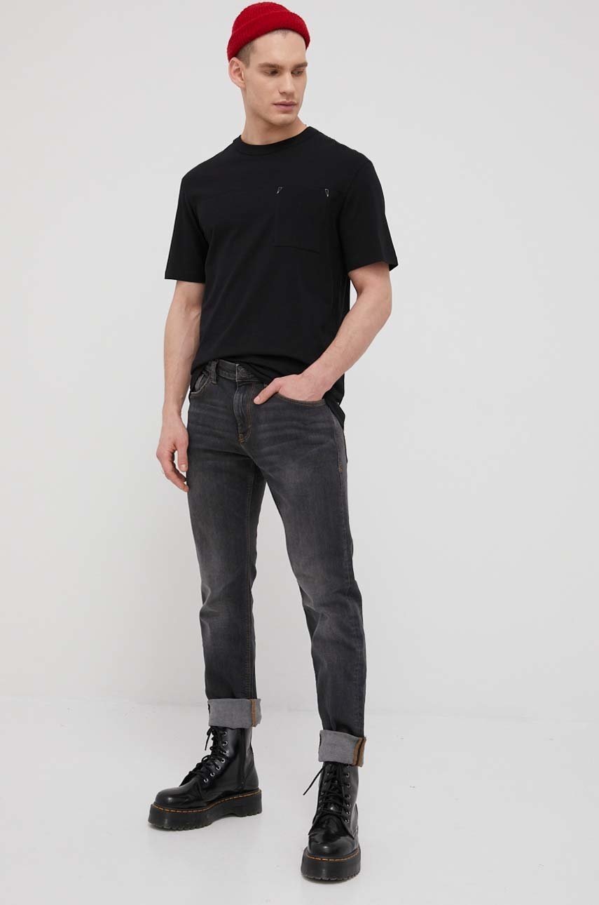 

Футболка Jack & Jones чоловічий колір чорний однотонний