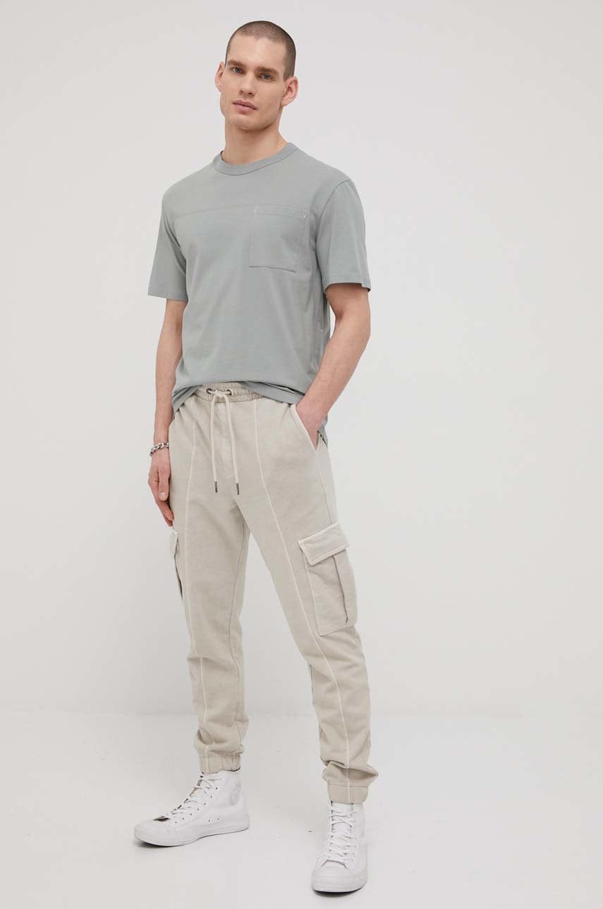 Jack & jones tricou barbati, culoarea verde, neted