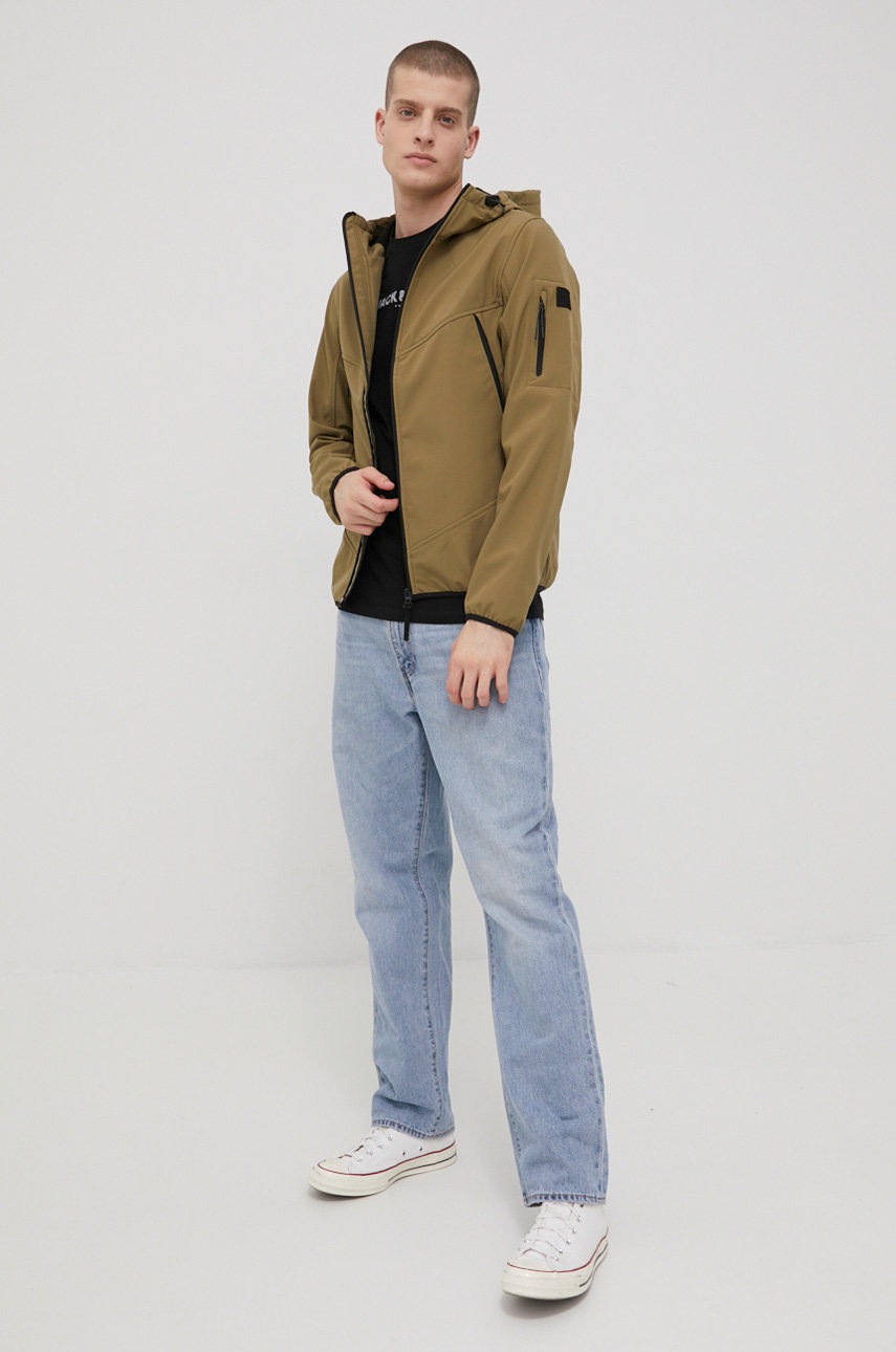 

Хлопковая футболка Premium by Jack&Jones цвет чёрный с принтом