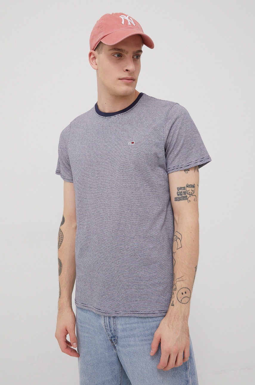 

Хлопковая футболка Tommy Jeans (2-pack) цвет красный узорная