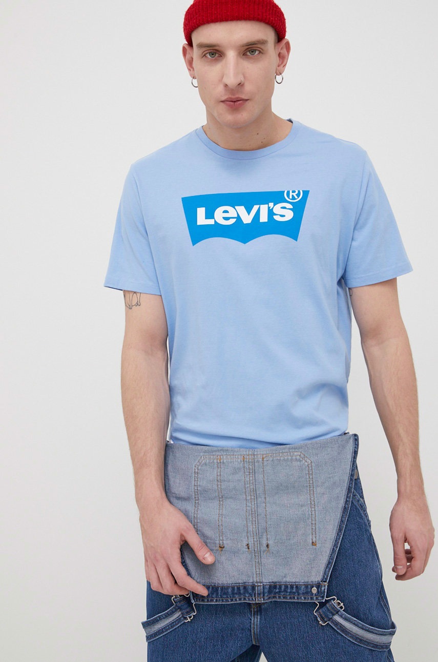 

Памучна тениска Levi's с принт, Син