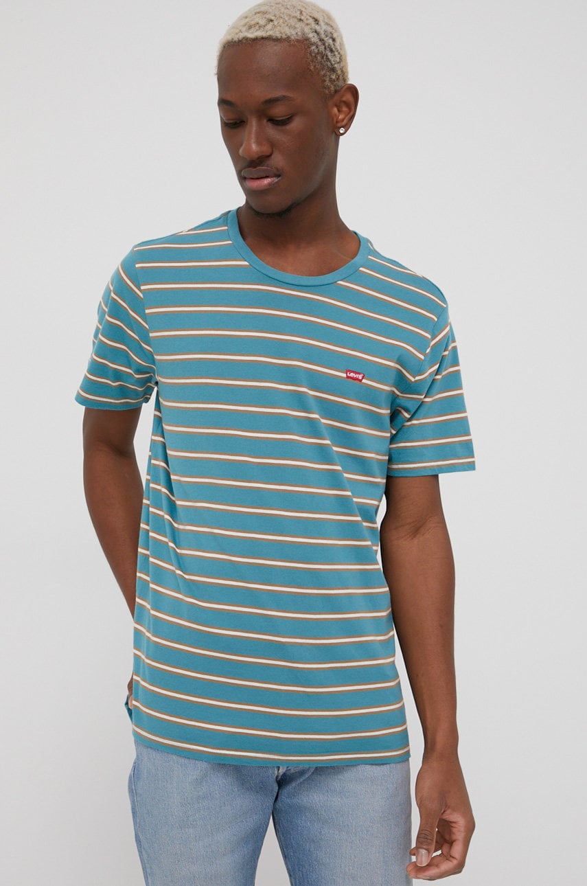 Levi's tricou din bumbac culoarea turcoaz, modelator