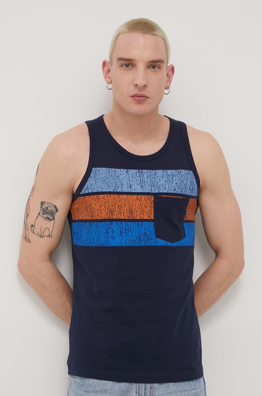 

Памучна тениска Produkt by Jack & Jones в тъмносиньо, Тъмносин