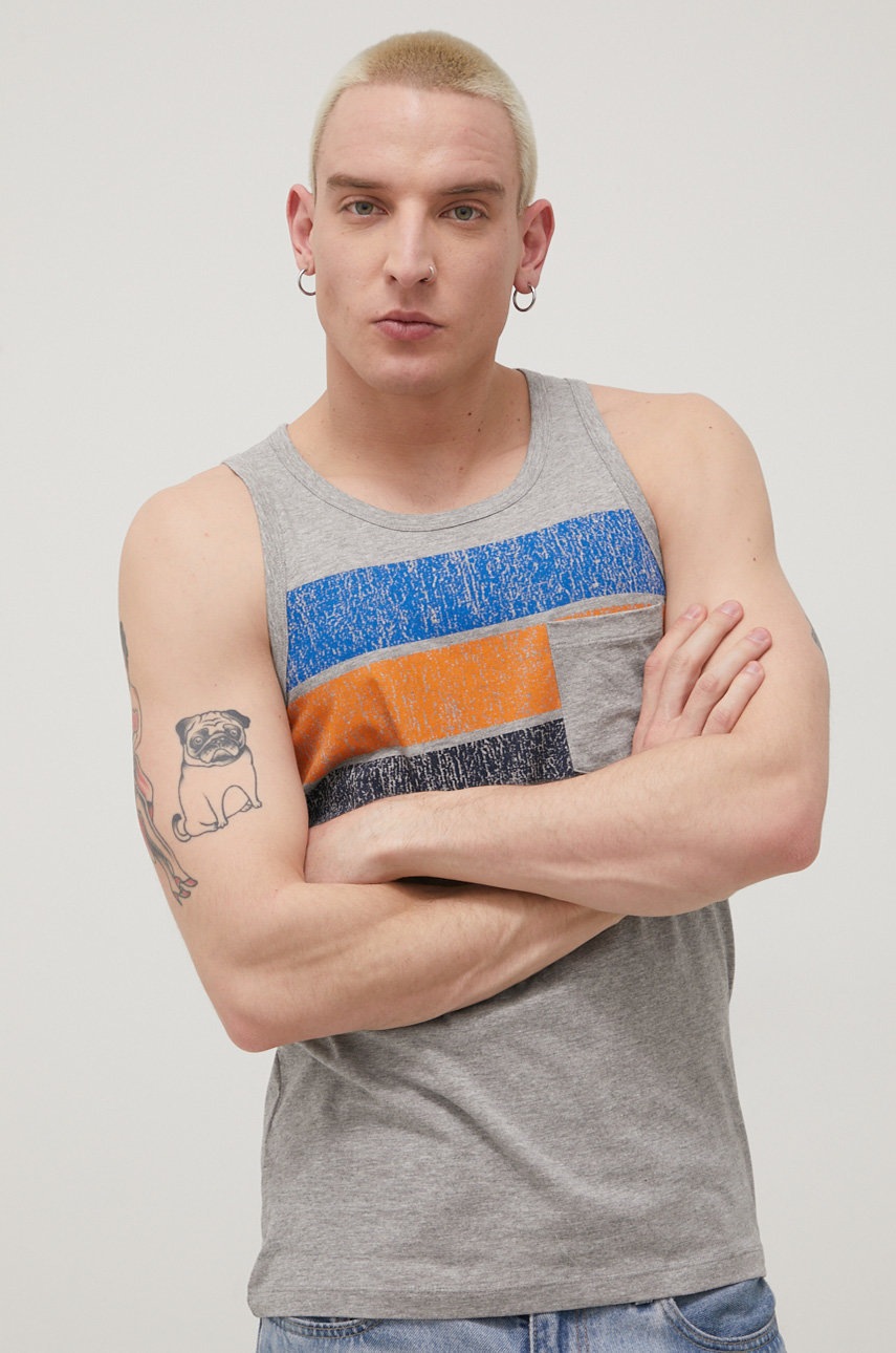 

Памучна тениска Produkt by Jack & Jones в сиво, Сив