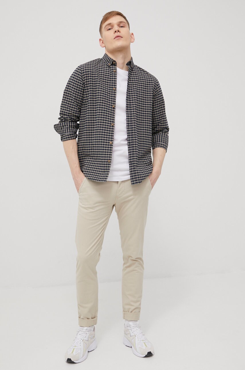 

Хлопковая футболка Produkt by Jack & Jones цвет белый однотонный