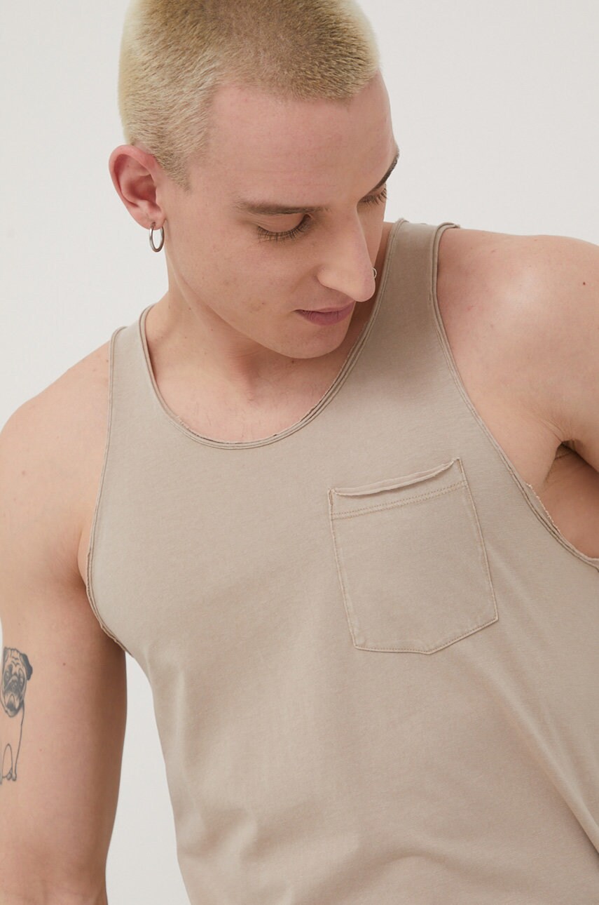 Produkt by jack & jones tricou din bumbac culoarea bej