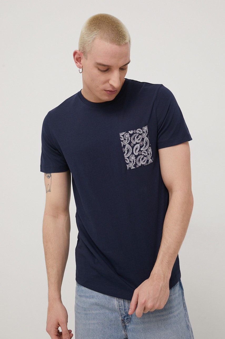 

Памучна тениска Produkt by Jack & Jones в тъмносиньо, Тъмносин