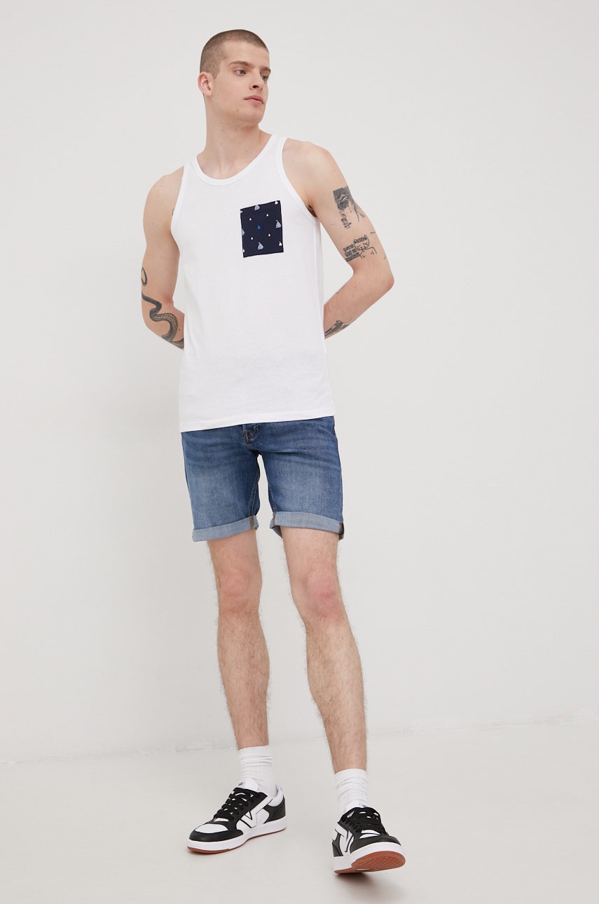 

Памучна тениска Produkt by Jack & Jones в бяло, Бял