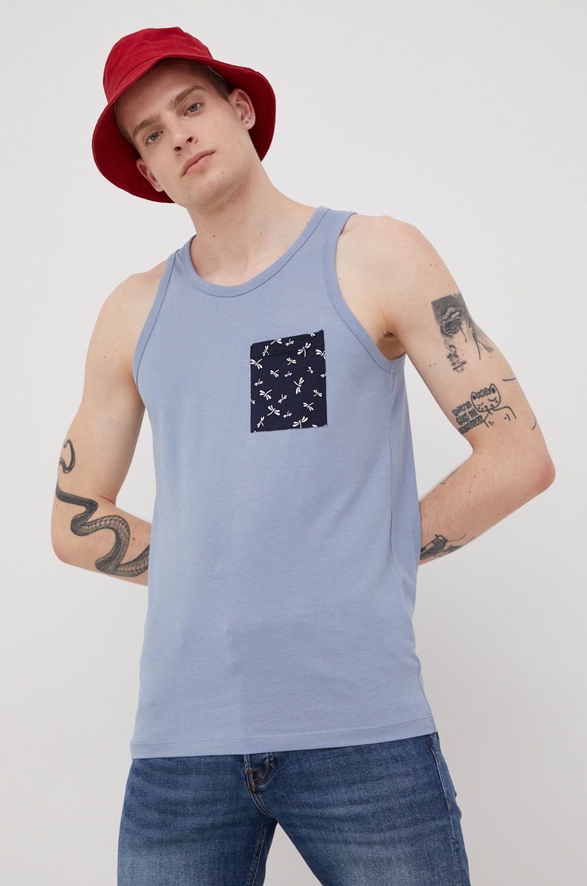 

Памучна тениска Produkt by Jack & Jones в лилаво, Син