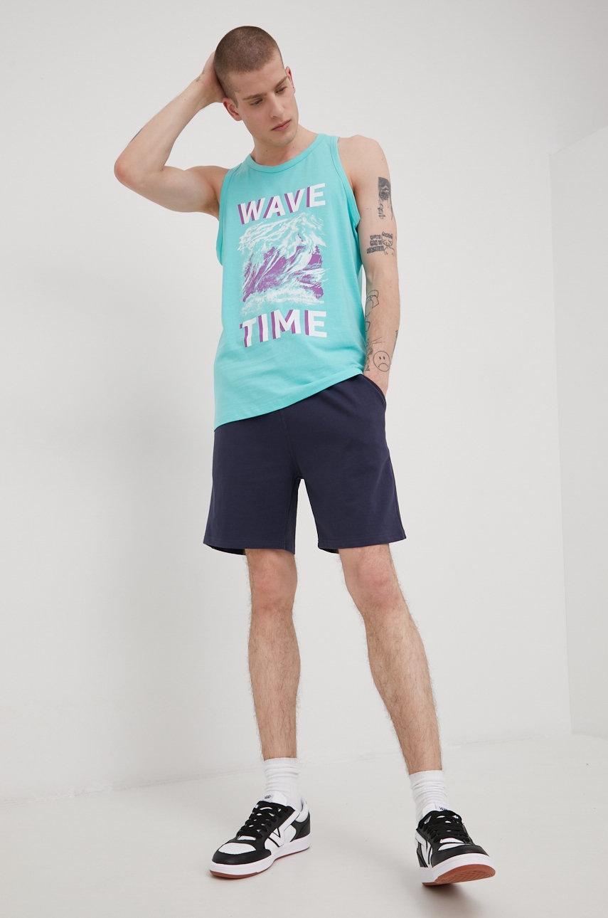 

Памучна тениска Produkt by Jack & Jones в тюркоазено, Тюркоазен
