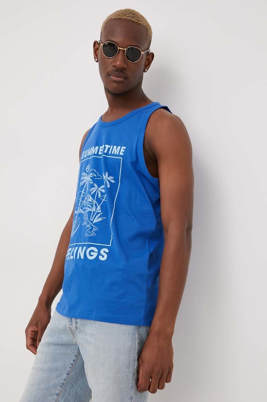 

Хлопковая футболка Produkt by Jack & Jones цвет фиолетовый