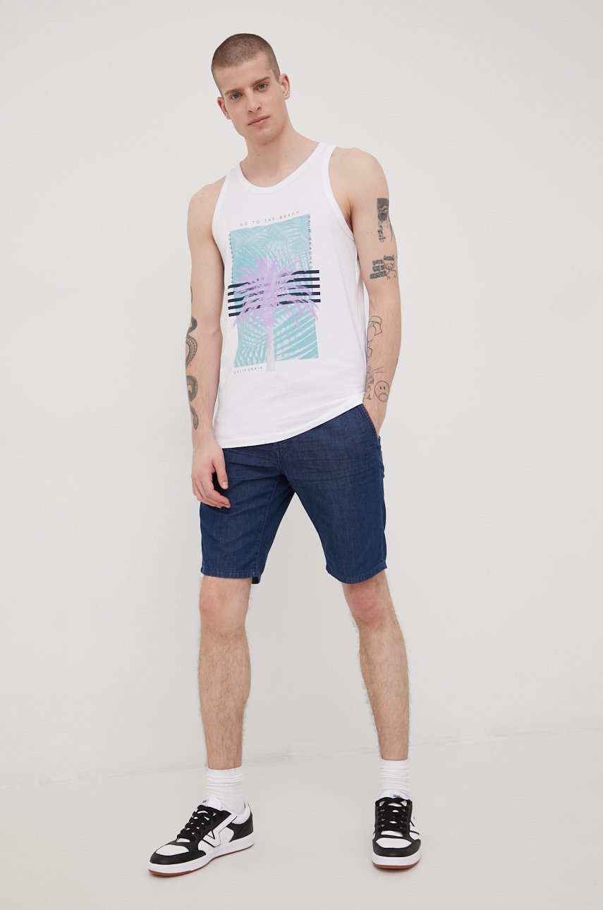 

Хлопковая футболка Produkt by Jack & Jones цвет белый