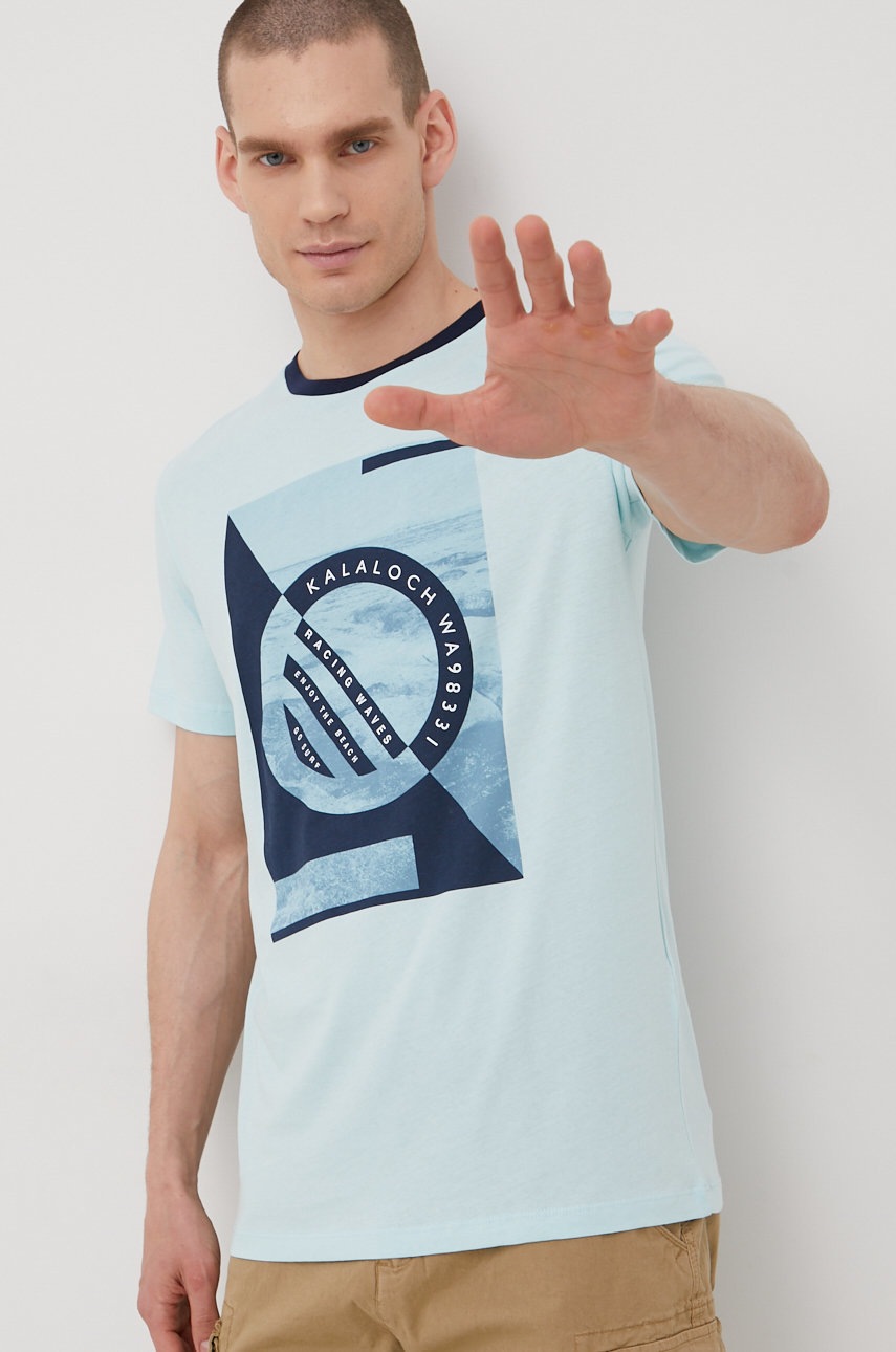 

Памучна тениска Produkt by Jack & Jones с принт, Син