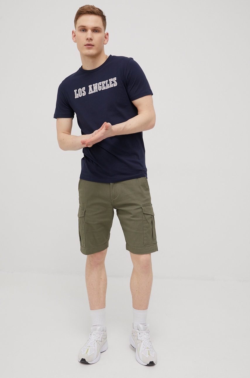 

Бавовняна футболка Produkt by Jack & Jones колір синій з аплікацією