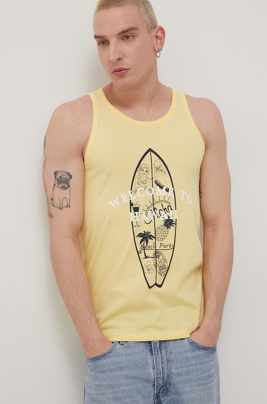 

Памучна тениска Produkt by Jack & Jones в бежово, Бежов