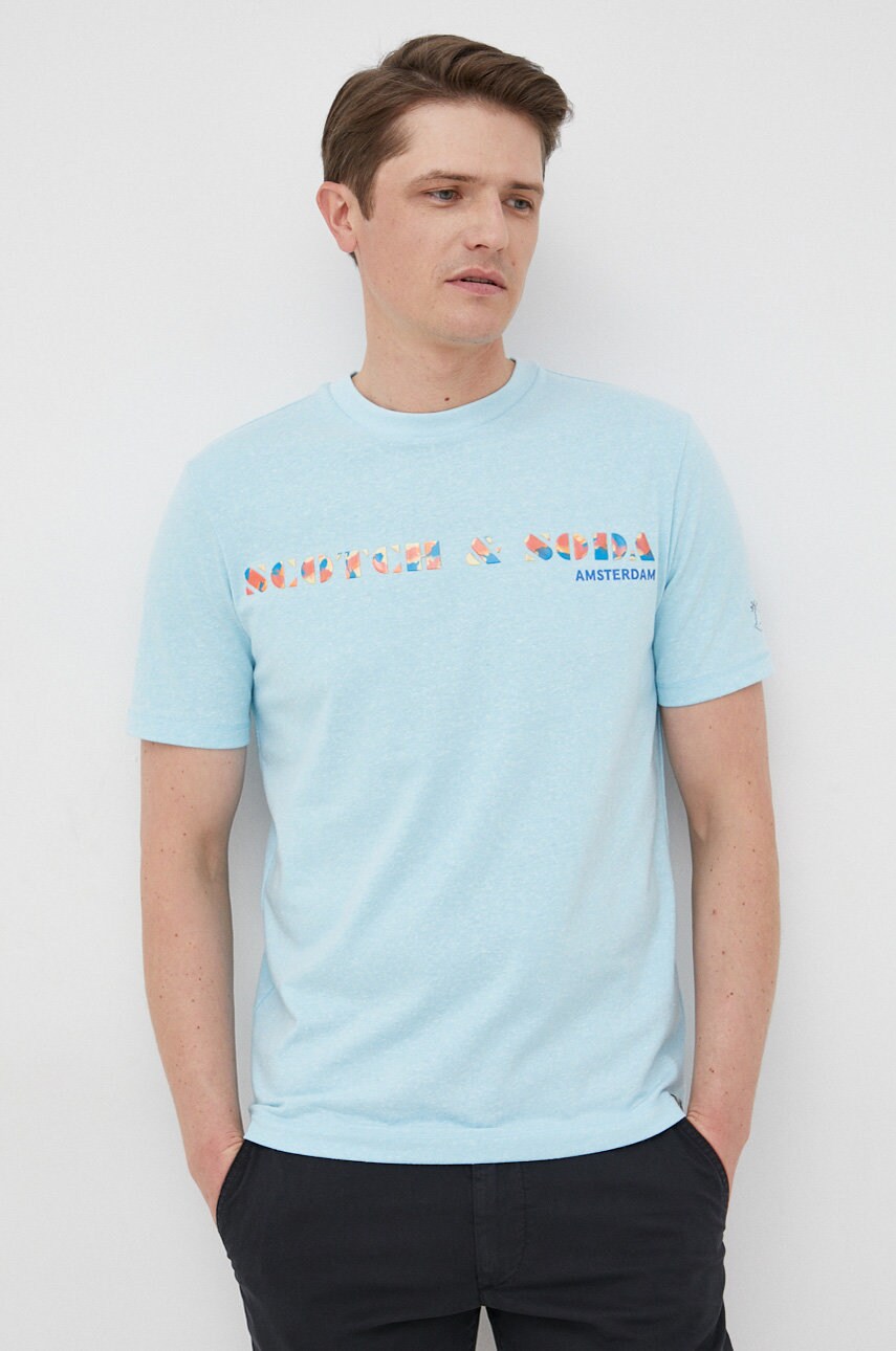 Scotch & soda tricou barbati, cu imprimeu