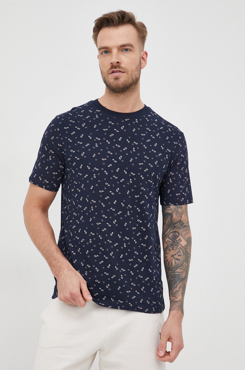 

Хлопковая футболка Scotch & Soda цвет синий узорный