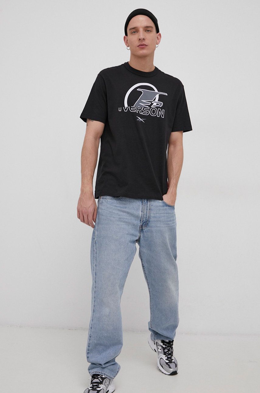 Reebok Classic T-shirt męski kolor czarny gładki