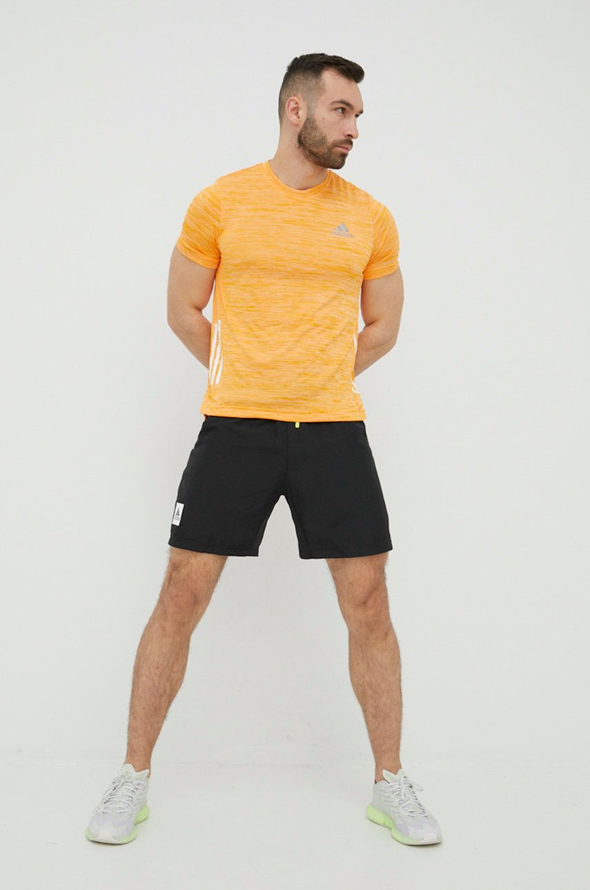adidas Performance t-shirt treningowy HC3333 kolor pomarańczowy z nadrukiem