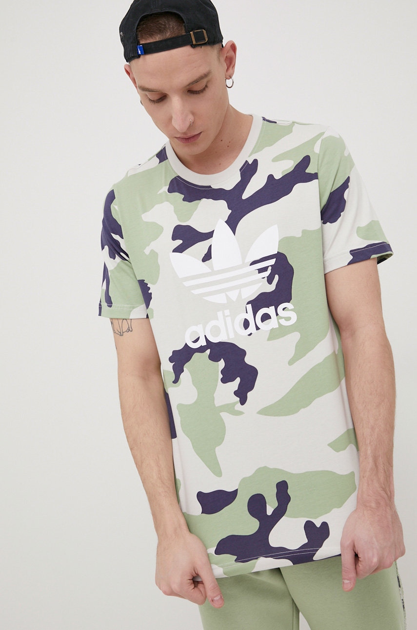 Adidas originals tricou din bumbac culoarea verde, modelator