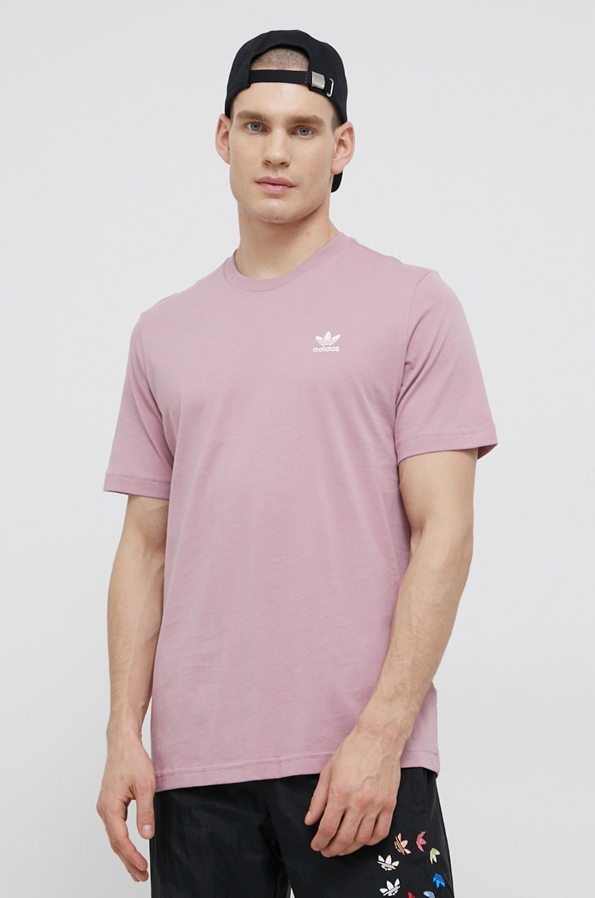 Adidas originals tricou din bumbac culoarea roz, material neted