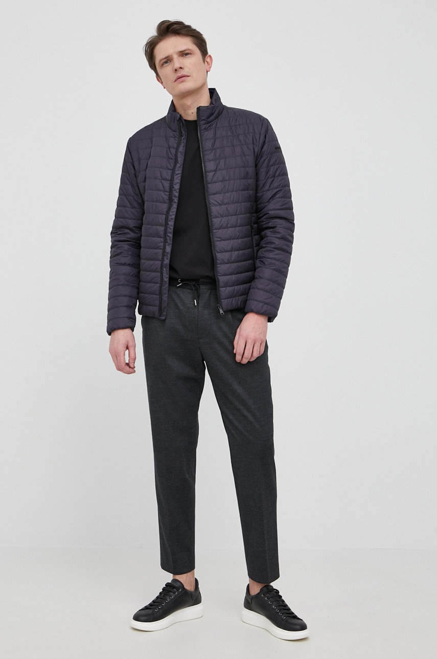 

Хлопковая футболка Trussardi цвет чёрный с принтом