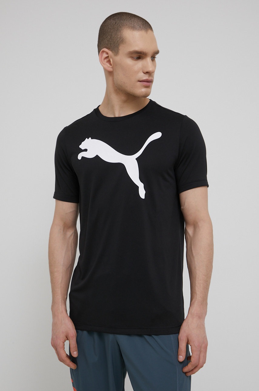 

Тренувальна футболка Puma Active Big Logo 586724 колір чорний з принтом